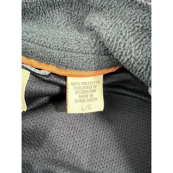 Timberland Mens Gray Full-Zip Fleece Vest L With Pockets - Picture 4 of 8